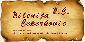 Milenija Čeperković vizit kartica